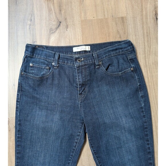 Levi’s Women's 515 Bootcut Jeans Size 10 Mid Rise Metal Studs Blue Dark Wash - Picture 5 of 9